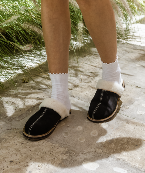 Pantuflas Puna - Negro
